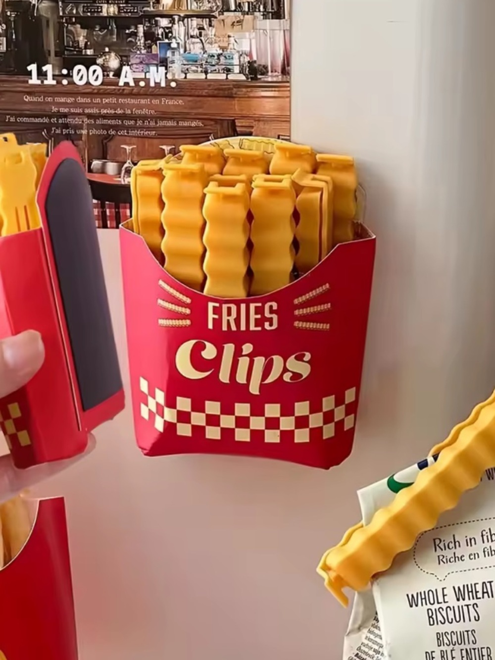 Fries Clips Magnetic Bag Sealer - Yellow